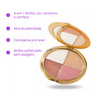 GlowFusion – Paleta Multifuncional Que Ilumina, Bronzeia e Realça o Rosto em Segundos